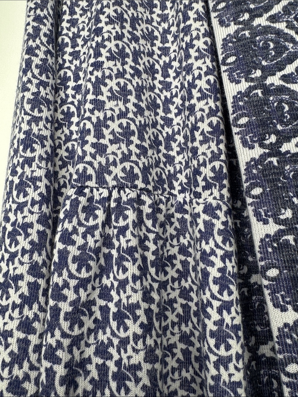 Dalia blue and white boho-patterned open front cardigan size XL - Picture 8 of 16